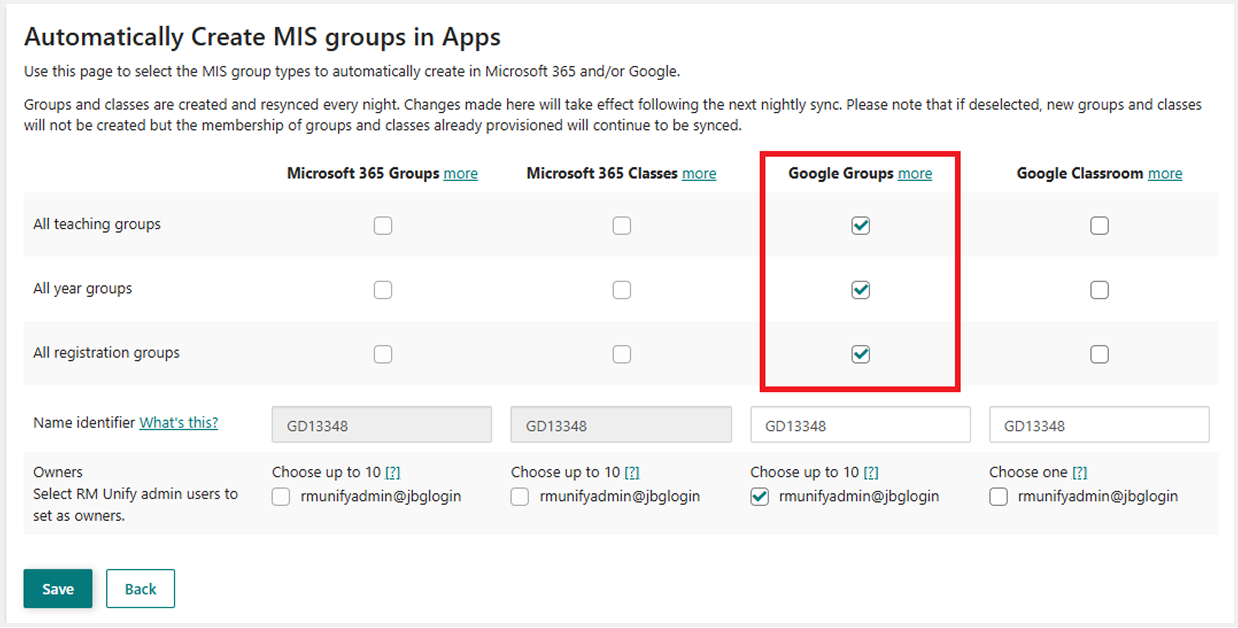 create groups in apps image