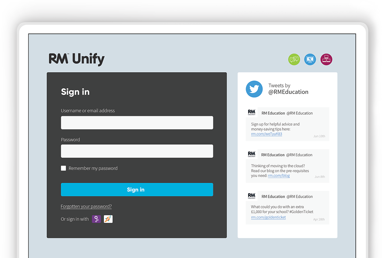 RM Unify launchpad