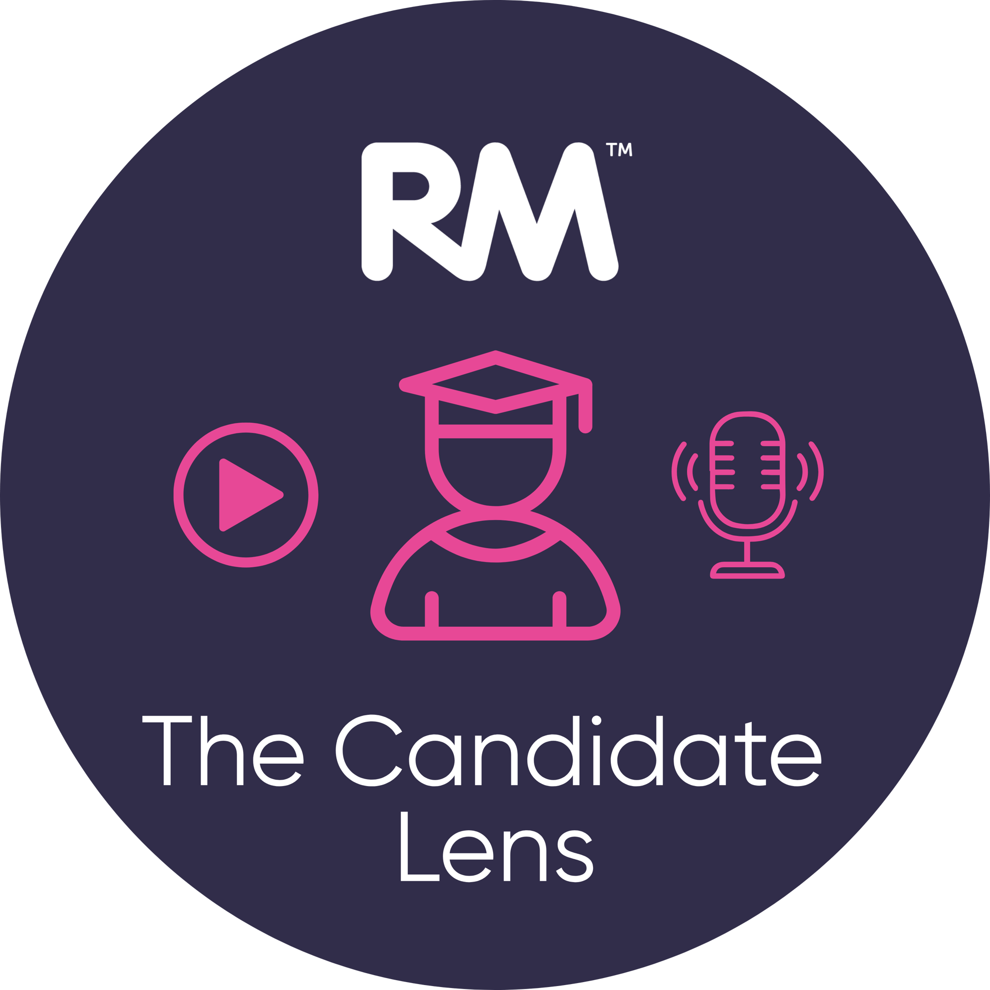 Gray Modern Mic Illustration Podcast Logo