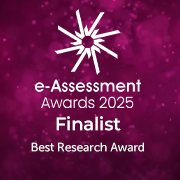 eAssessment Awards 2025 Best Research Award Badge
