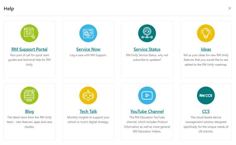 Unify help section image